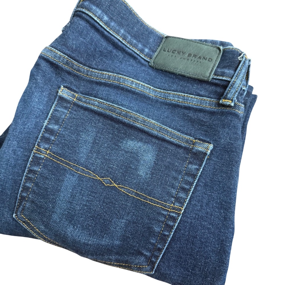 Lucky Brand 363 Vintage Straight Mens Jeans 33x32* Dark Wash Stretch‎ Denim Blue